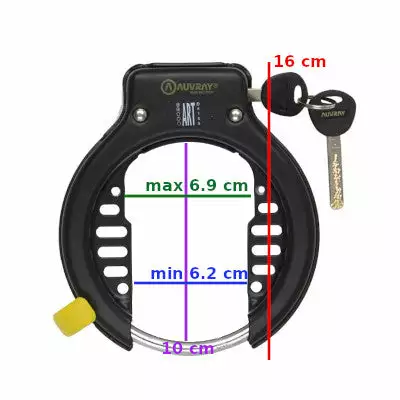 Antivol De Cadre Fer à Cheval Certifié ART Mega Lock Auvray 3 Antivol De Cadre Fer à Cheval Certifié ART Mega Lock Auvray - Image 3