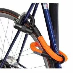 Antivol Tex-Lock Eyelet S 80 Cm Certifié Sold Secure Et ART2 -Promos Sacoches Vélo Magasin antivol tex lock eyelet u orange 2