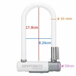 Antivol Vélo Kryptolok Mini 7 Blanc - Kryptonite -Promos Sacoches Vélo Magasin antivol velo kryptolok mini 7 blanc kryptonite full 5