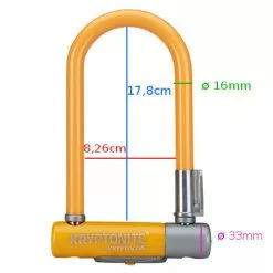 Antivol Vélo Kryptolok Mini 7 Orange - Kryptonite -Promos Sacoches Vélo Magasin antivol velo kryptolok mini 7 orange kryptonite full 6