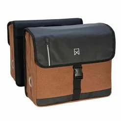 Double Sacoche D'affaire Robuste 40 L Marron Willex