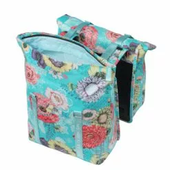 Double Sacoche Vélo Porte-bagage Arrière Bleue Bloom Field Basil -Promos Sacoches Vélo Magasin double sacoche velo porte bagage arriere bleue bloom field basil full 4