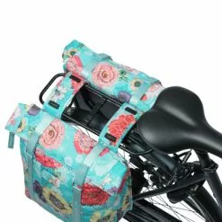 Double Sacoche Vélo Porte-bagage Arrière Bleue Bloom Field Basil -Promos Sacoches Vélo Magasin double sacoche velo porte bagage arriere bleue bloom field basil full 6