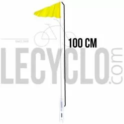 Messingschlager Drapeau De Sécurité Pour Vélo Et Remorque -Promos Sacoches Vélo Magasin drapeau de securite pour velo et remorque 100CM jaune