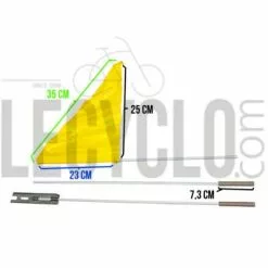 Messingschlager Drapeau De Sécurité Pour Vélo Et Remorque -Promos Sacoches Vélo Magasin drapeau de securite pour velo et remorque dim jaune