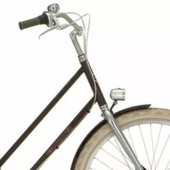 Brandless Eclairage Avant Rétro Chromé Sur Fourche De Vélo Néro -Promos Sacoches Vélo Magasin eclairage avant retro chrome sur fourche de velo nero full 3