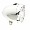 QT Cycle Eclairage Avant Vintage 3 Leds Chromé Pour Vélo