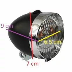 QT Cycle Feu Avant Vélo Vintage Sur Fourche 3 LEDs -Promos Sacoches Vélo Magasin feu avant velo vintage sur fourche 3 leds full 4