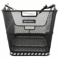 Grand Panier De Vélo Noir Sur Porte Bagage Arrière Class Basil -Promos Sacoches Vélo Magasin grand panier de velo noir sur porte bagage arriere class basil full 3