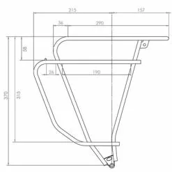 Porte Bagage De Vélo TUBUS Logo Evo Noir -Promos Sacoches Vélo Magasin porte bagage de velo tubus logo evo noir full 5