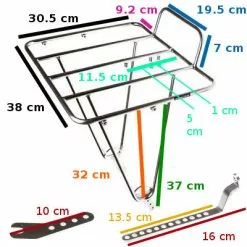 Porte-bagages Avant Argent Pour Vélo Frontière - BLB -Promos Sacoches Vélo Magasin porte bagages avant argent pour velo frontiere blb full 6