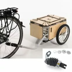 Remorque Vélo Bois Avec Coffre Modulable Flos 2425 Carette -Promos Sacoches Vélo Magasin remorque velo carette flos 5