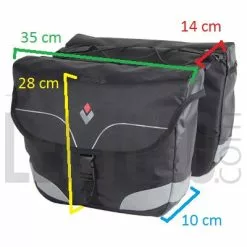 Sacoche Arrière à Pont 2 Volumes (2 X 7L) Hapo-G -Promos Sacoches Vélo Magasin sacoche arriere a pont 2 volumes 2 x 7l hapo g full 4