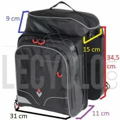 Sacoche Pont Arrière 3 Compartiments Hapo-G 7 Sacoche Pont Arrière 3 Compartiments Hapo-G -Promos Sacoches Vélo Magasin sacoche pont arriere 3 compartiments hapo g full 4