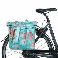 Sacoche Vélo Arrière Shopper Basil Bloom Field Bleu Ciel 20L -Promos Sacoches Vélo Magasin sacoche velo arriere shopper basil bloom field bleu ciel 20l full 4