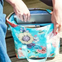 Sacoche Vélo Arrière Shopper Basil Bloom Field Bleu Ciel 20L -Promos Sacoches Vélo Magasin sacoche velo arriere shopper basil bloom field bleu ciel 20l full 5