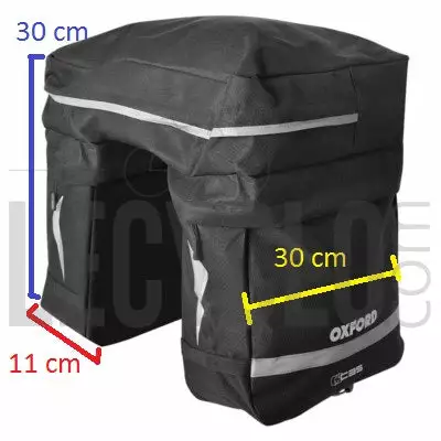 Oxford Triple Sacoche De Vélo Sur Porte-bagage Arrière 3 Oxford Triple Sacoche De Vélo Sur Porte-bagage Arrière - Image 3